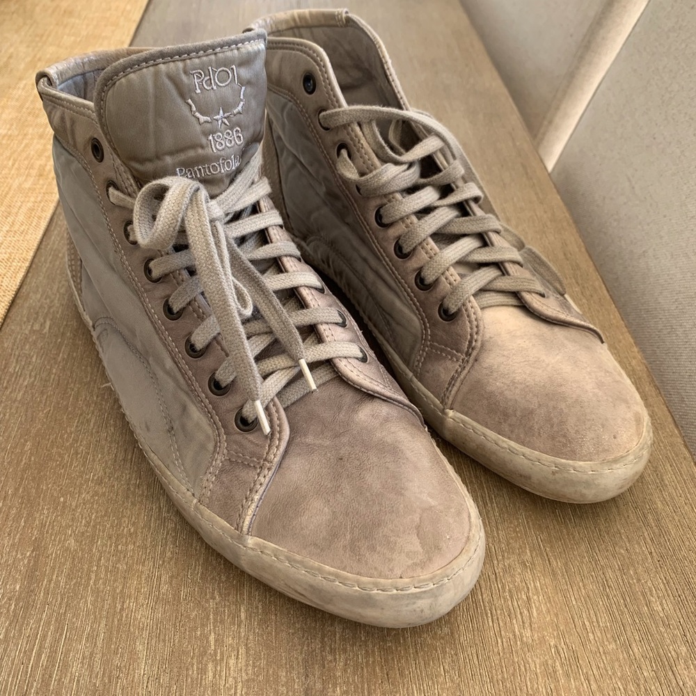 Pantofola d’oro gray high top Italian sneakers!